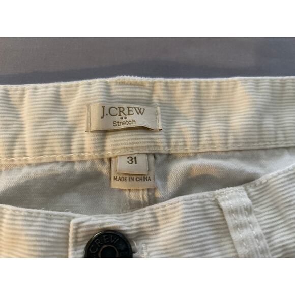 J.Crew Stretch White Corduroy Pants Women 31 Slim Fit Ankle Casual Preppy - Picture 8 of 9